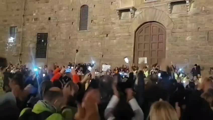 Mass Protests Across ITALY Into The Night