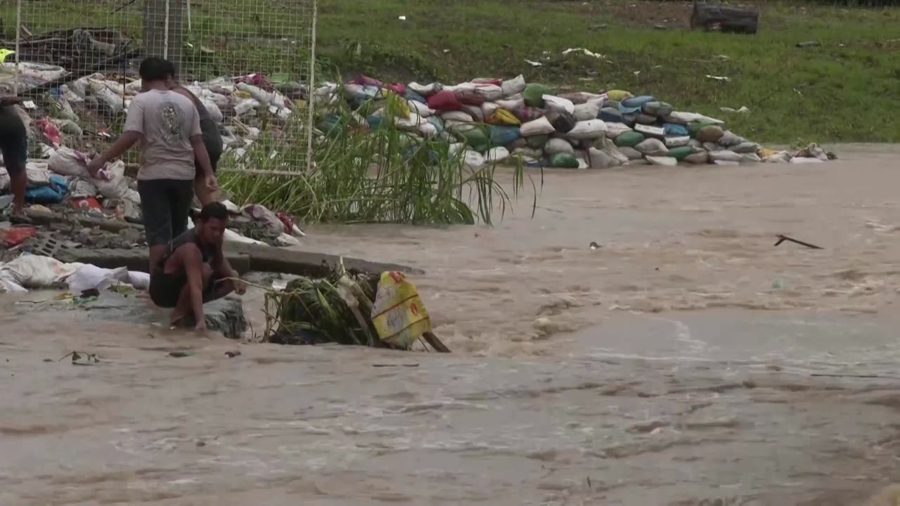 Tropical storm Yagi floods streets in the Philippines