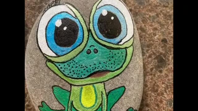 Diy beautiful mashroom rock stone painting ideas