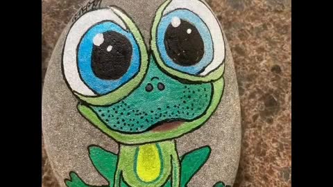 Diy beautiful mashroom rock stone painting ideas