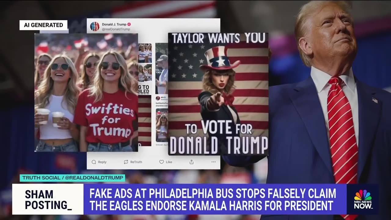 Fake ads in Philadelphia falsely claim Eagles endorse Kamala Harris