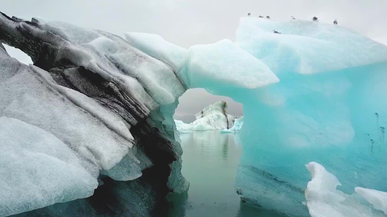 Beginner drone pilot crashes into majestic iceberg