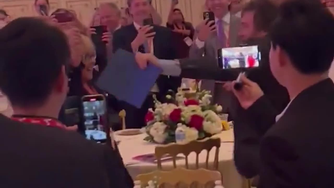 Argentina President Javier Milei does YMCA dance at Mar-a-Lago