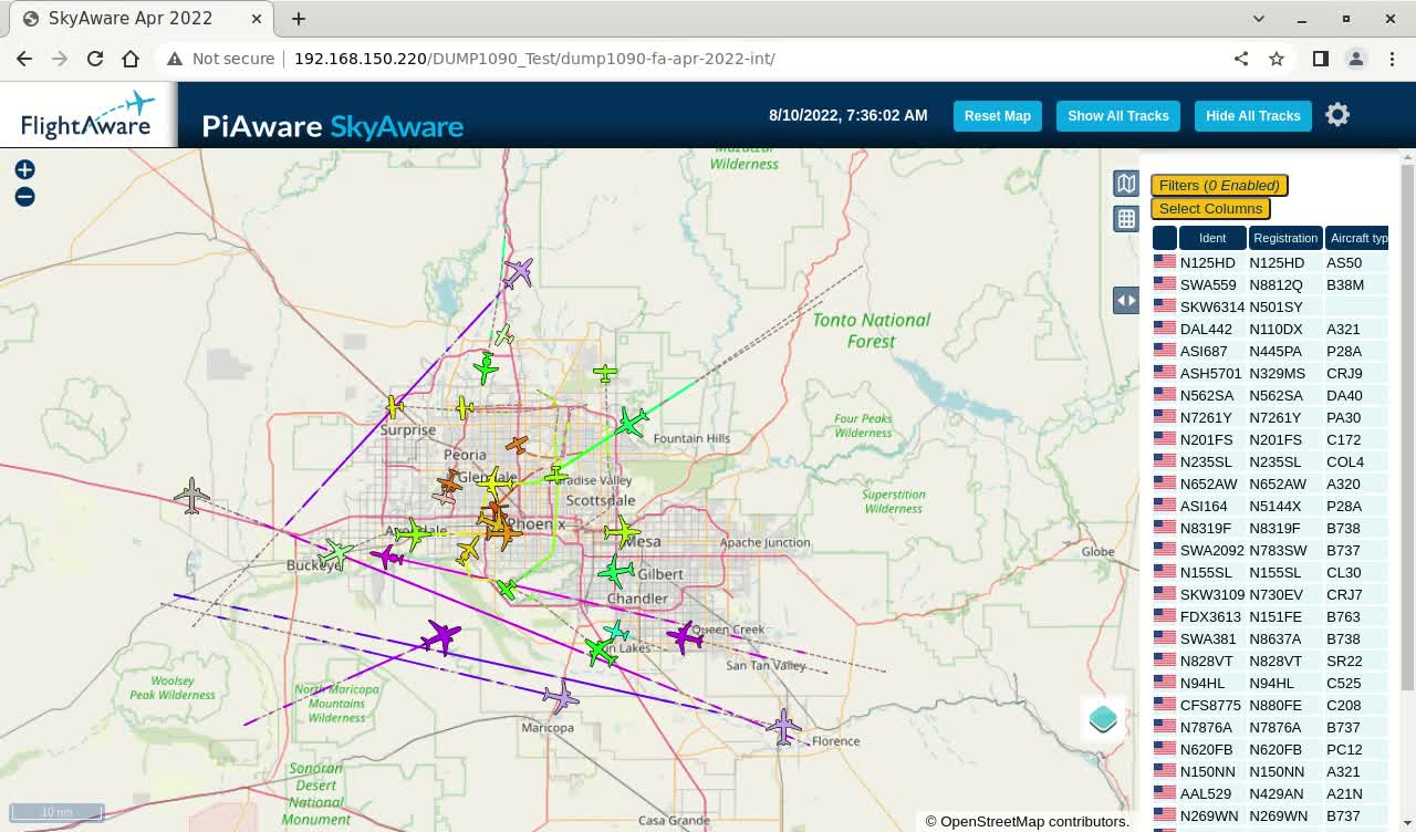 August 9 - 10 2022 time lapsed air cancer of phoenix az