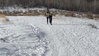 2yr Old Snowboarding