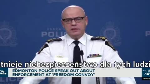 Policja z Edmonton w mainstreemie ❤️Konwój Wolności 2022