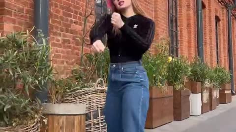 Beautiful girl dancing