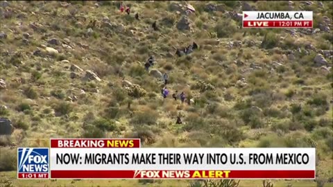 Migrants scale mountain like 'trail' of ants to get into US