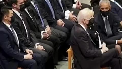 The elites at Collin Powel's Funeral ...look under their chairs