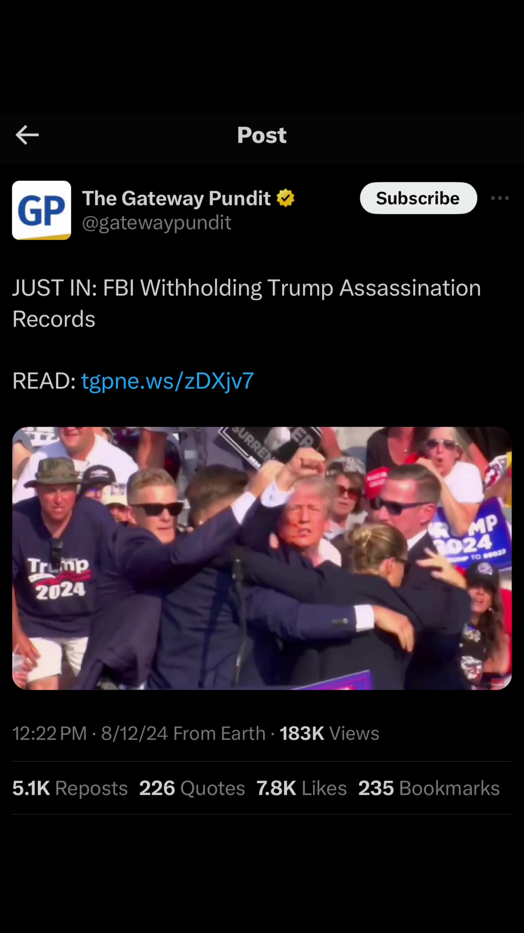 FBI is refusing to share information requested in the assassination attempt on Trump