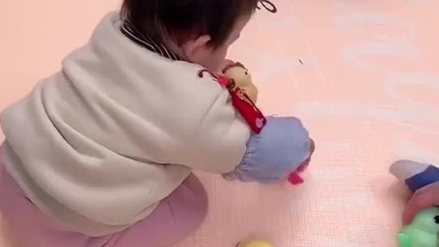 Babies are so Happy and play with tools