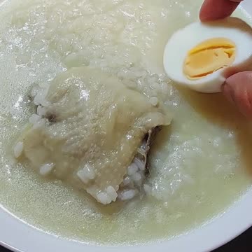 Rice Porridge Chicken 🐔 Egg 🥚 Tofu Recipe #chicken #egg #Porridge #food #howto #recipe