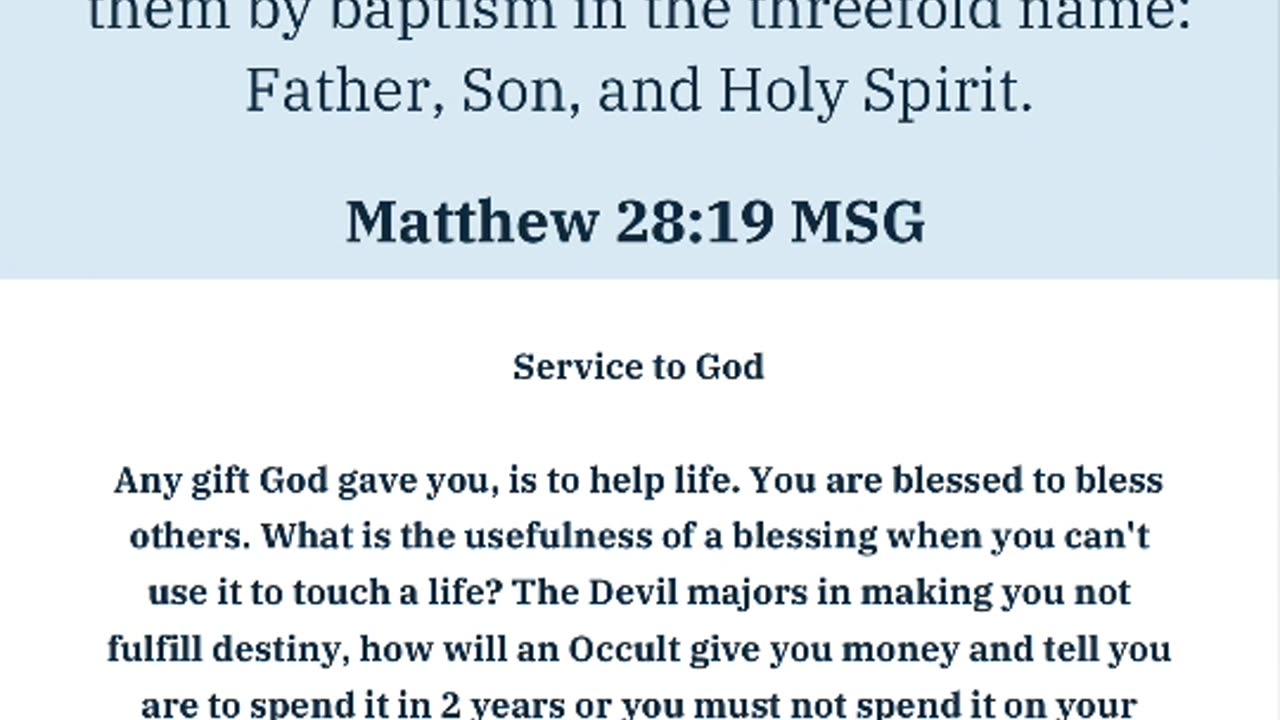 Service to God