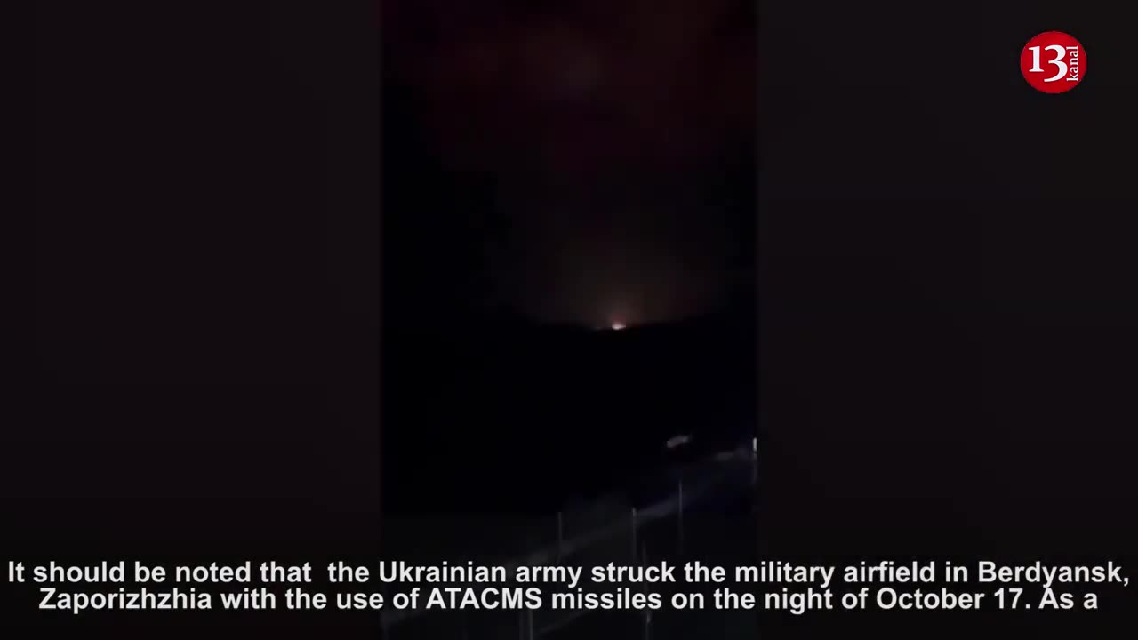 Horrifying explosion" - In panic, Russians show the missile strike and fire at a military airfield