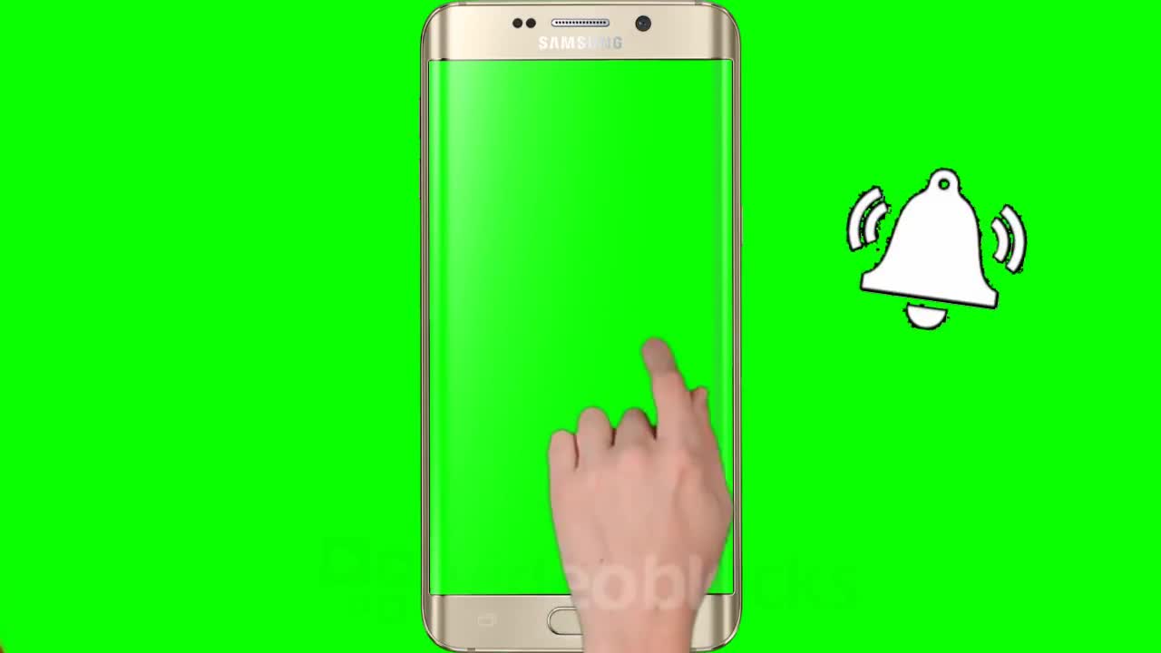 No copyright green screen subscribe button