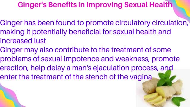 Ginger's Benefits in Improving Sexual Health