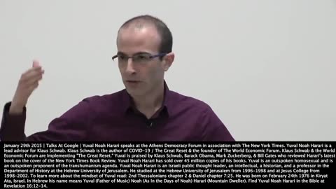 Yuval Noah Harari & His Great Reset Agenda