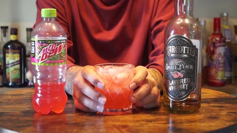 Marcotte's Distilling Sweet Peach Whiskey & Mtn Dew Major Melon