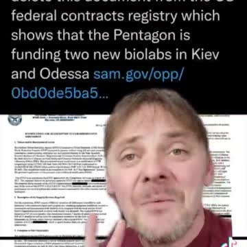 Ukraine 🇺🇦 US embassy deletes documents regarding pentagon biolaboratory funding