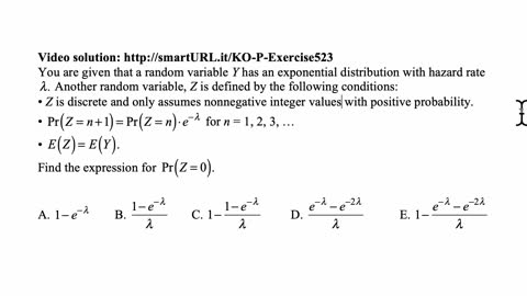 Exam P exercise for February 12, 2021