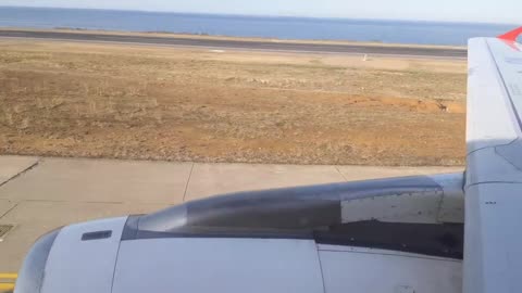 Landing moment of the plane