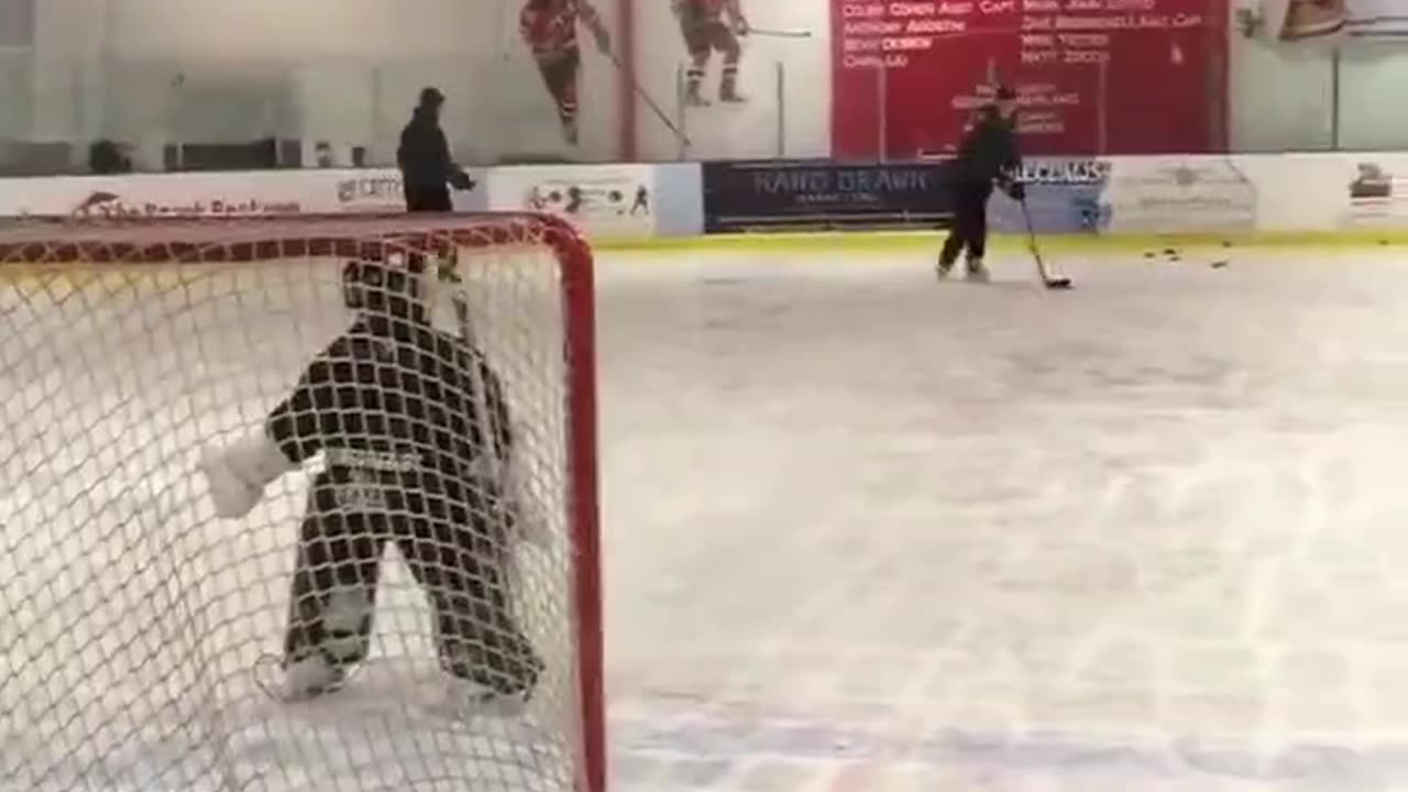 Aj's 1st goalie clinic with coach Bosak