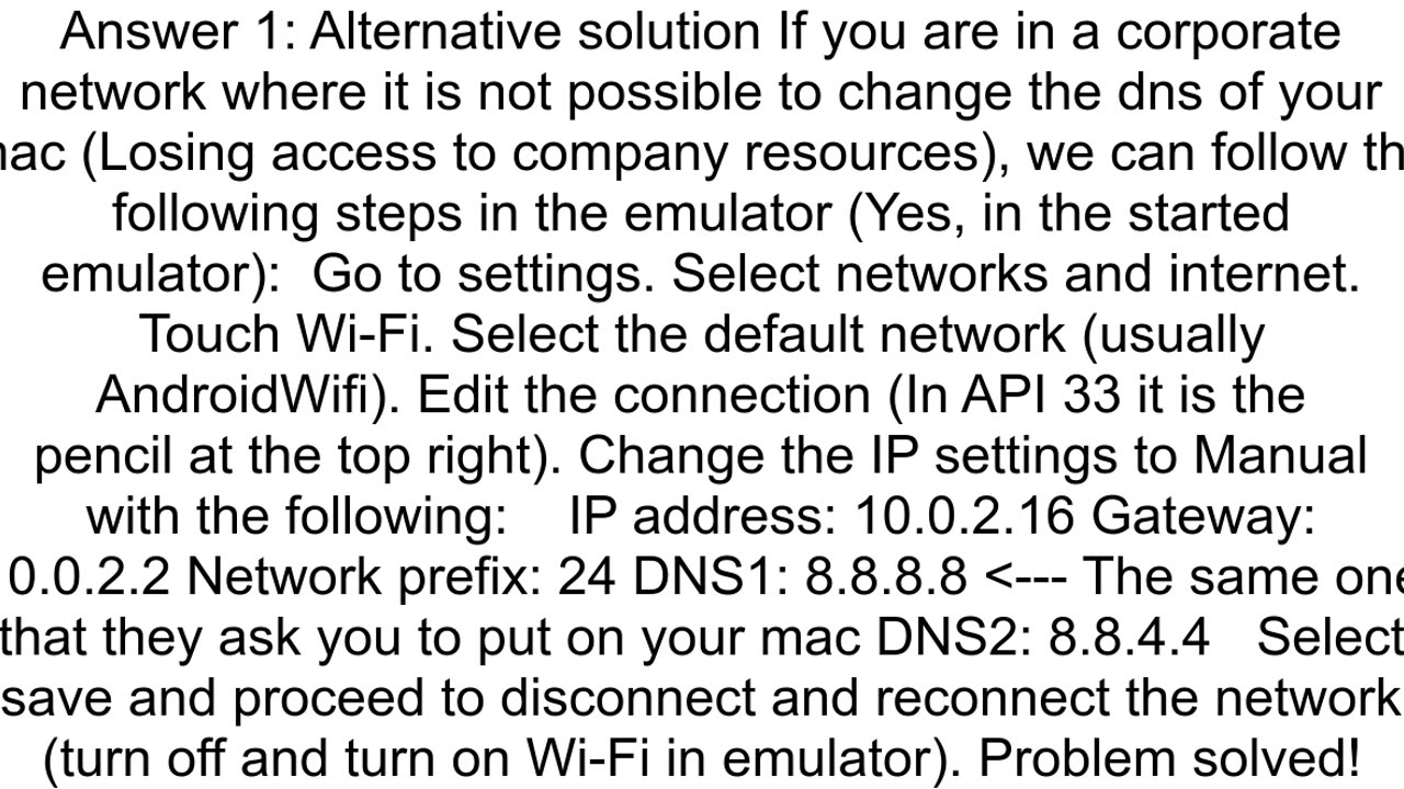 InternetWifiMobileData not working on android emulator MacOS M1