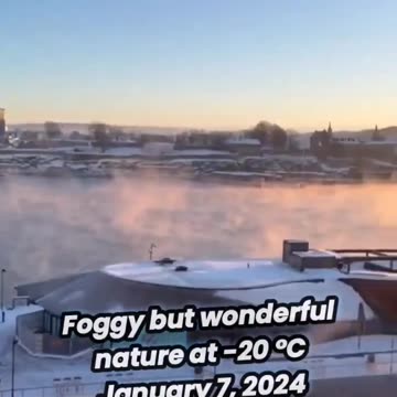Extreme cold is effective in Oslo, Norway. Foggy but wonderful nature at -20 °C