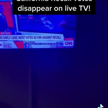 Votes DISAPPEAR On Live TV For California Recall Election!