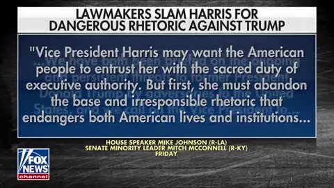 'STOP ESCALATING THE THREAT ENVIRONMENT'_ Lawmakers urge Harris to halt anti-Trump rhetoric
