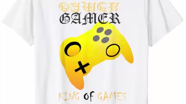 T-Shirt gamer ,remote control Games written king of games