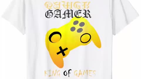 T-Shirt gamer ,remote control Games written king of games