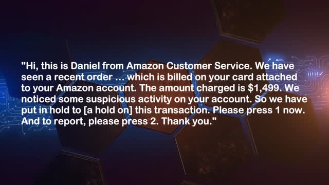 Amazon Scammer - Impersonator Phone Caller is a Fraudulent Con Artist