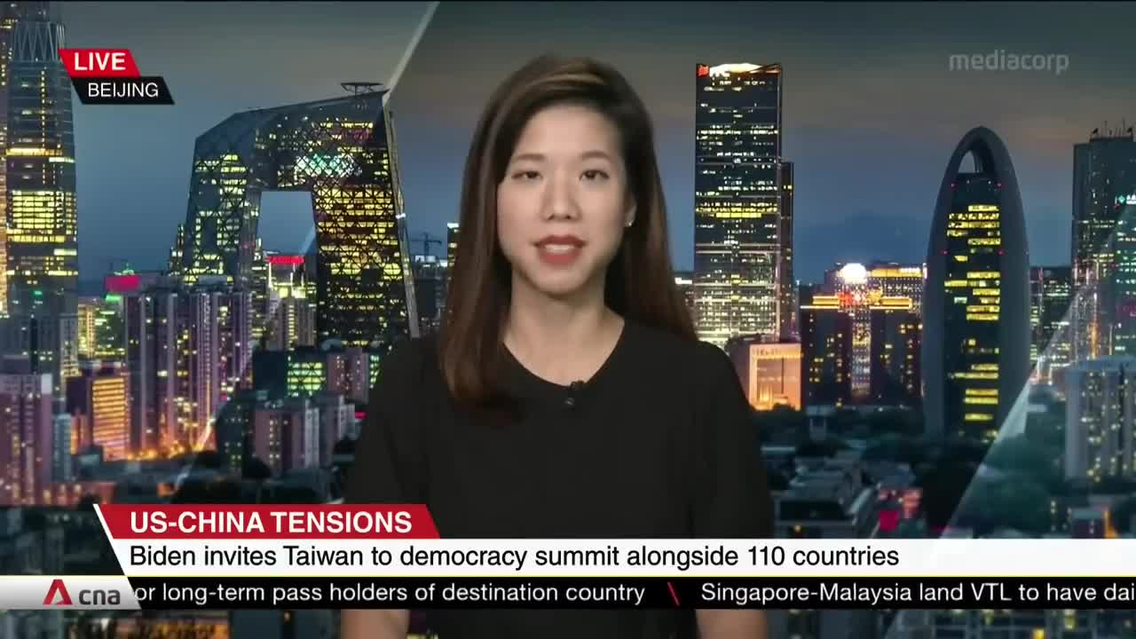 China says US making 'mistake' after Biden invites Taiwan to democracy summit