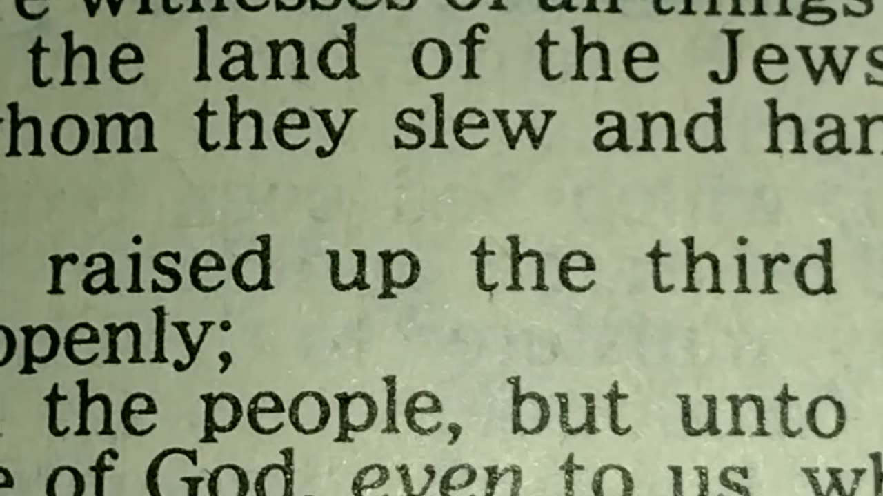 Reading God's Word The Holy Bible ACTS 10:1-18