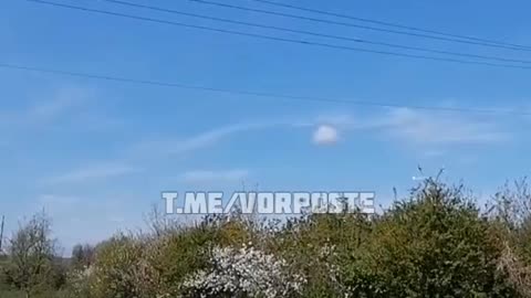 Ukraine War - A pair of Su-25s over Gorlovka today.