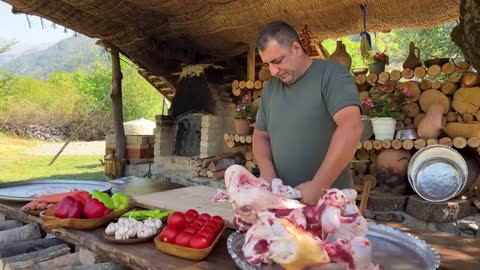 This way of preparing meat is impressive, and I think how rich it is.