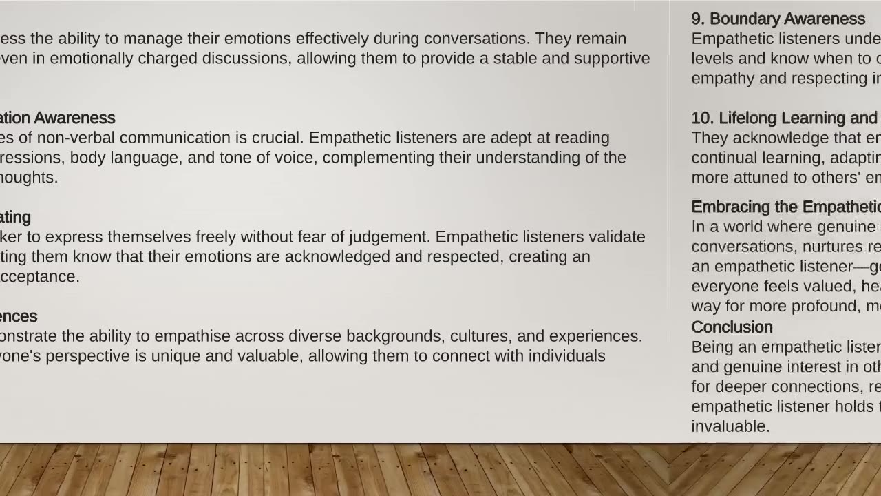 What Is a Empathetic Listener