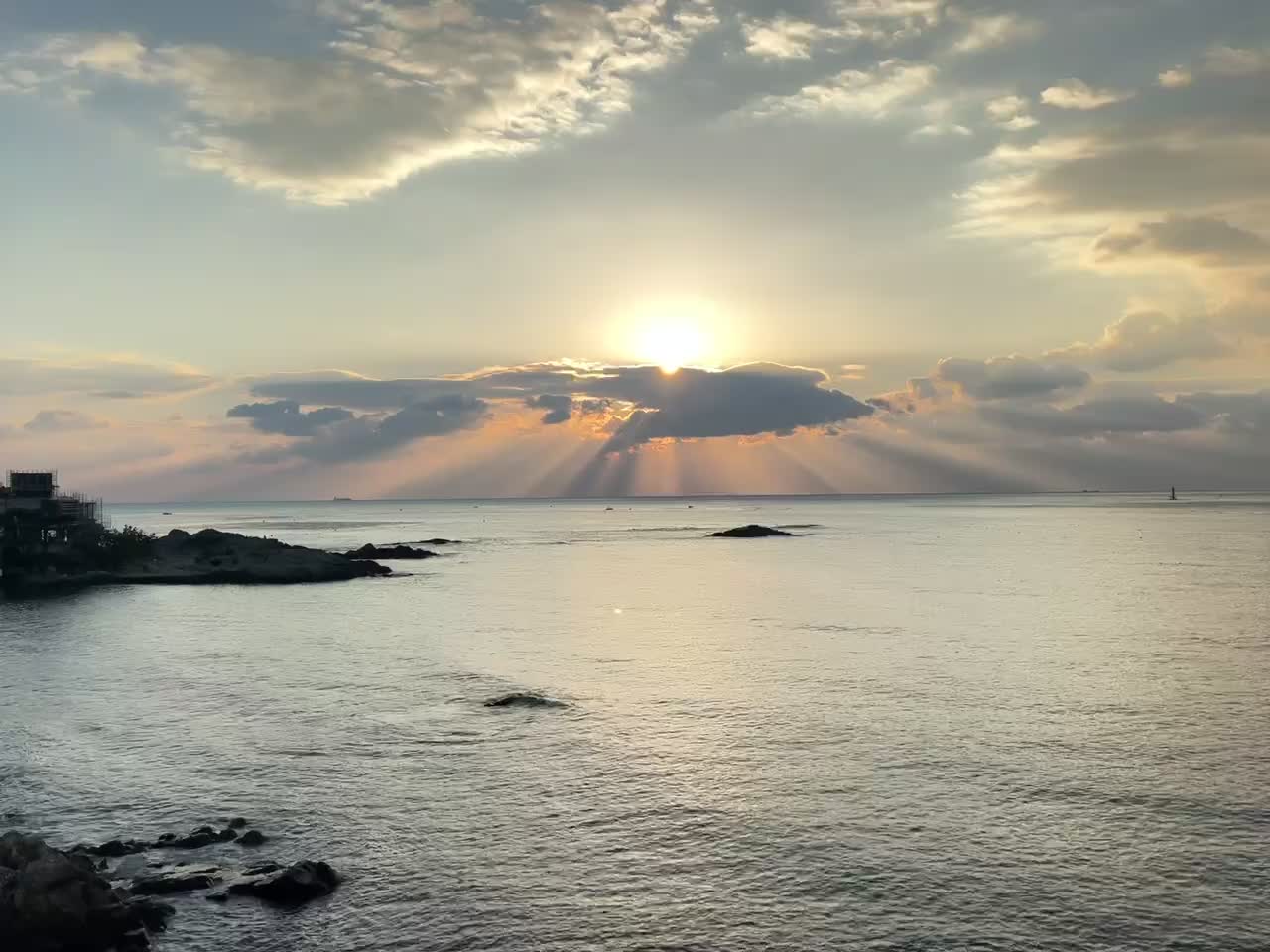 Morning by Haeundae Beach in Korea