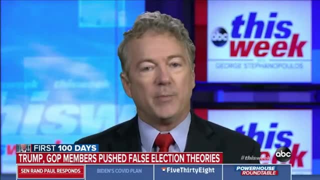 Rand Paul Destroys ABC's Left-wing Host Stephanopoulos Over 2020 Election Fraud Claims