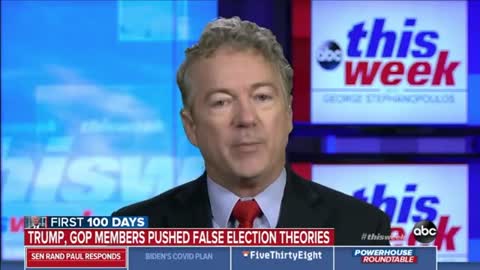 Rand Paul Destroys ABC's Left-wing Host Stephanopoulos Over 2020 Election Fraud Claims