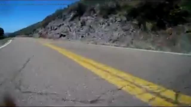 Devils Highway in eastern Arizona viewed from the bumper of 1 2010 Camaro SS