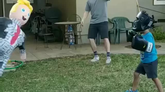 Donald Trump knocks out Hispanic kid.