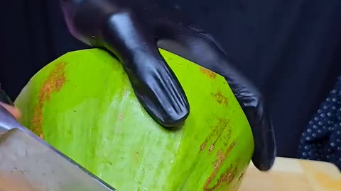 beautiful green coconut ASMR #satisfying