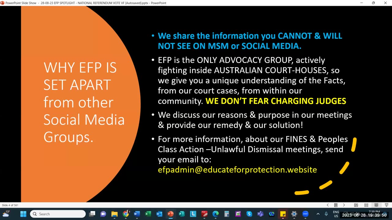 August 28: EFP Exposing the Corruption: The Property Seminar