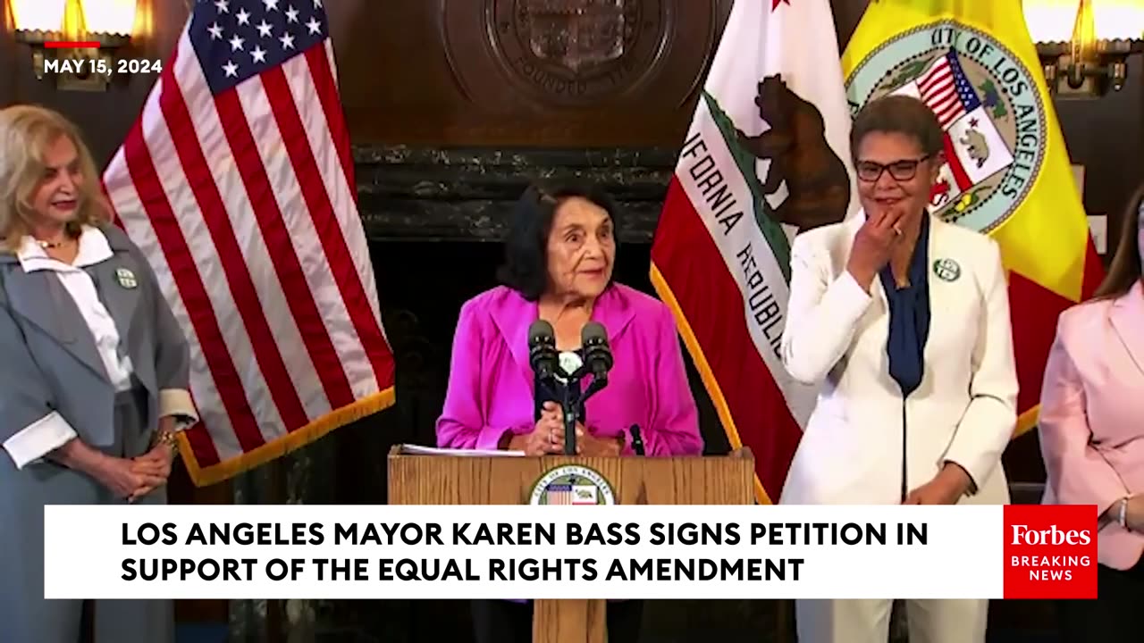 Los Angeles Mayor Karen Bass Signs Petition In Support Of The Equal Rights Amendment