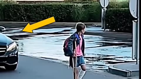 Man kicks girls crutch