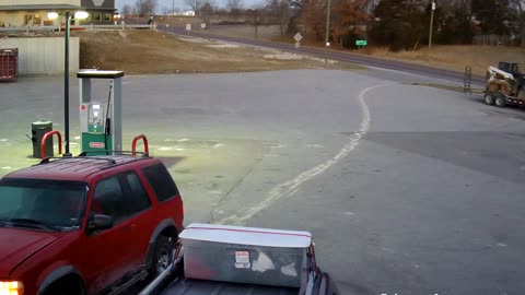 Driver Barely Notices Giant Boulder