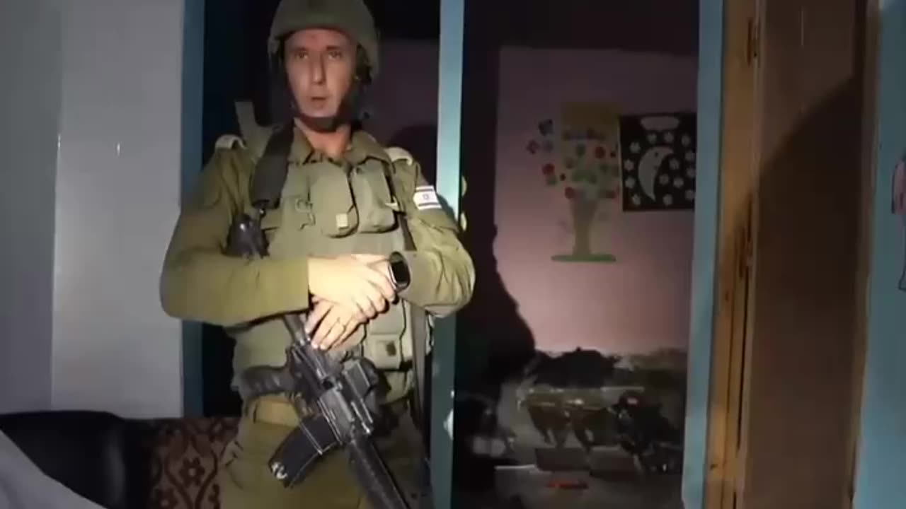 IDF spokesman showing how Palestinians worked from inside a hospital