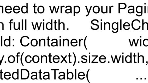 How do i make DataTable or PaginatedDataTable occupy the full width of its parent Card